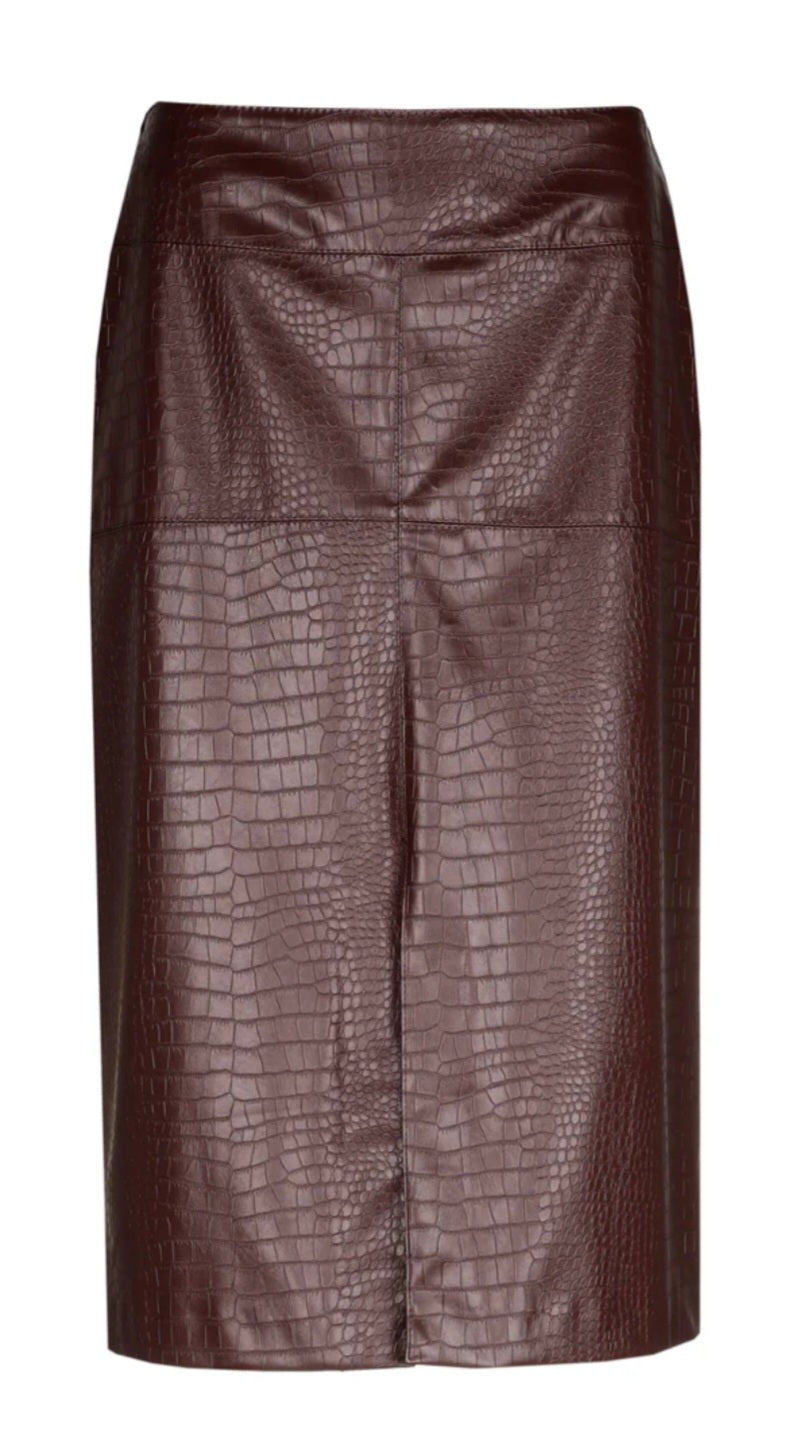 Marie Mero Feux Snakeskin Skirt