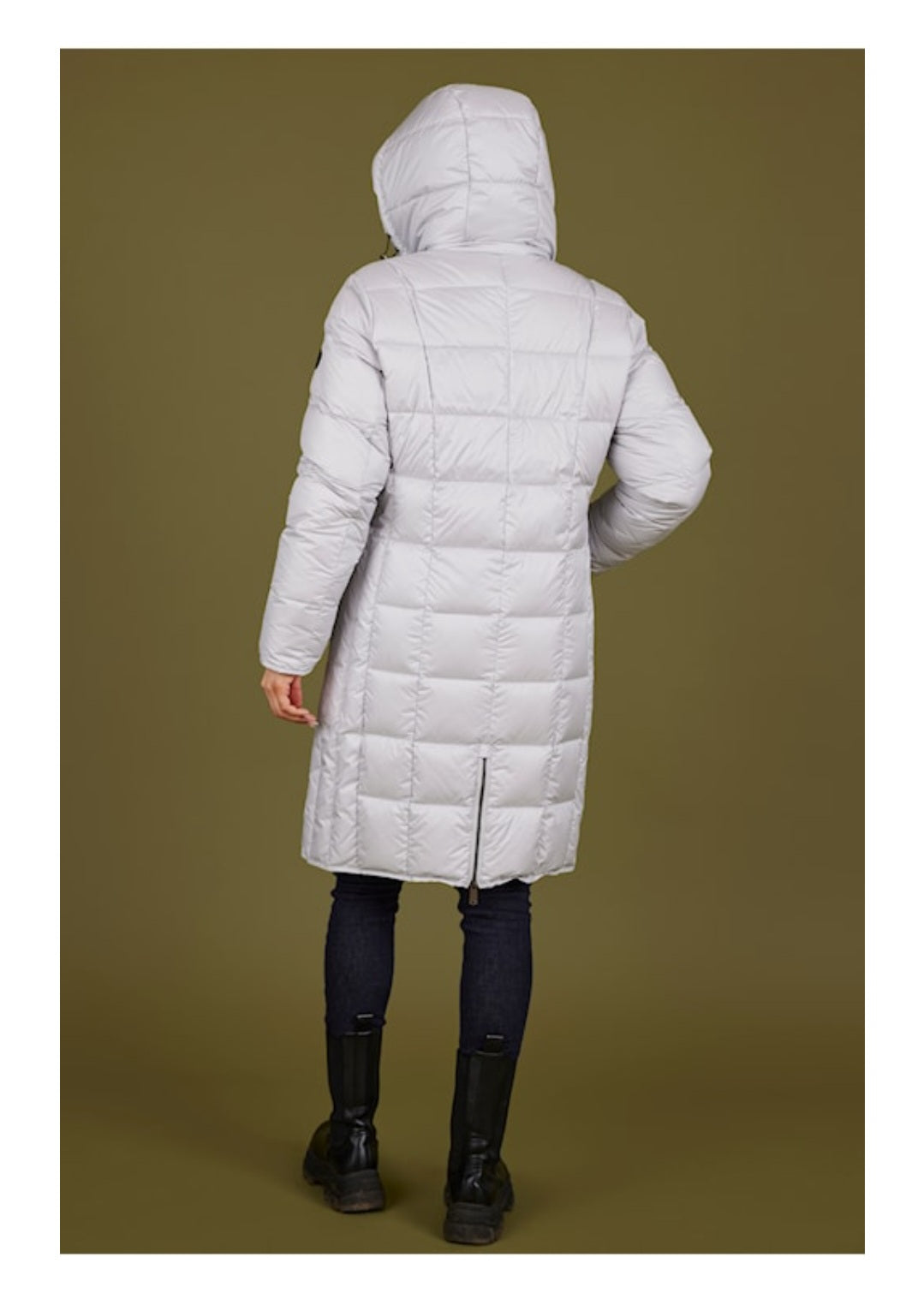 Normann light grey puffa coat