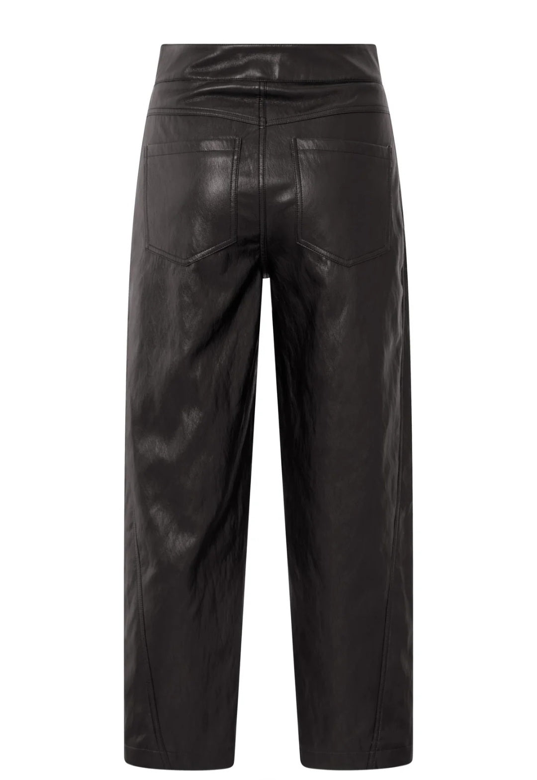 Yaya anthracite pleather pants
