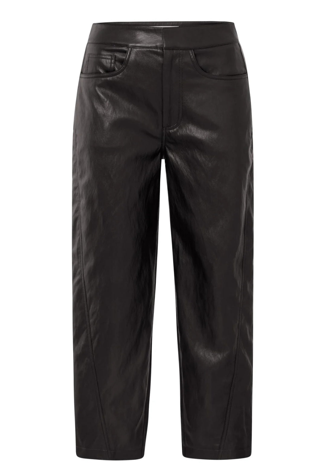 Yaya anthracite pleather pants