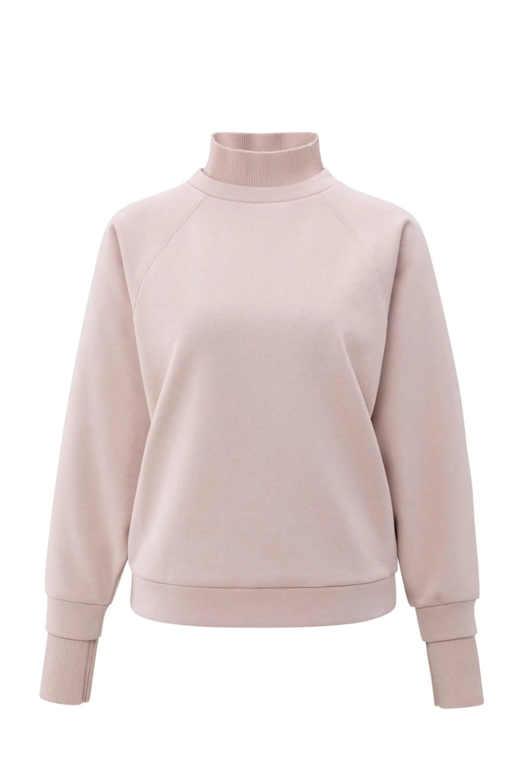 Blush Pink High-Neck Sweatshirt | Minimalist Relaxed-Fit Women’s Jumper