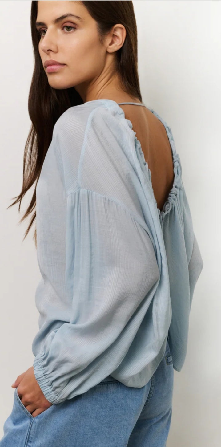 Yaya baby blue blouse