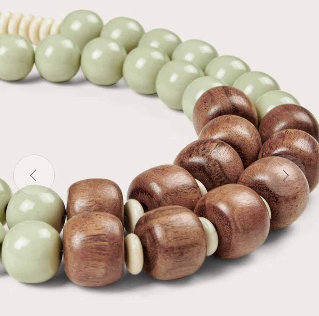 Masai wooden necklace