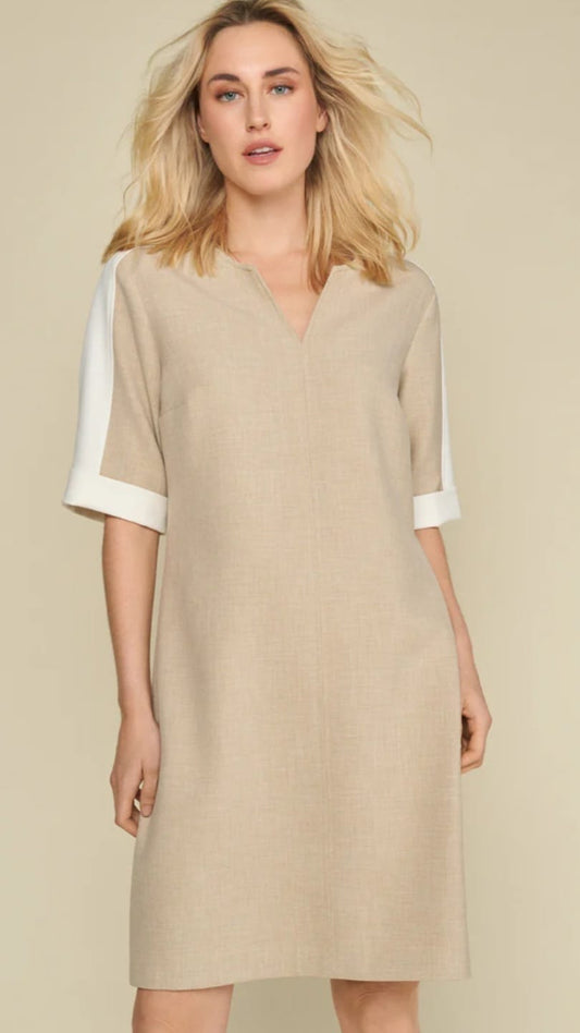 Marie Mero Beige Linen Dress