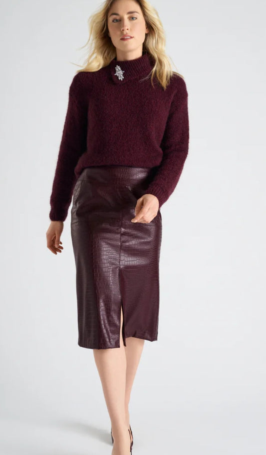 Marie Mero Feux Snakeskin Skirt