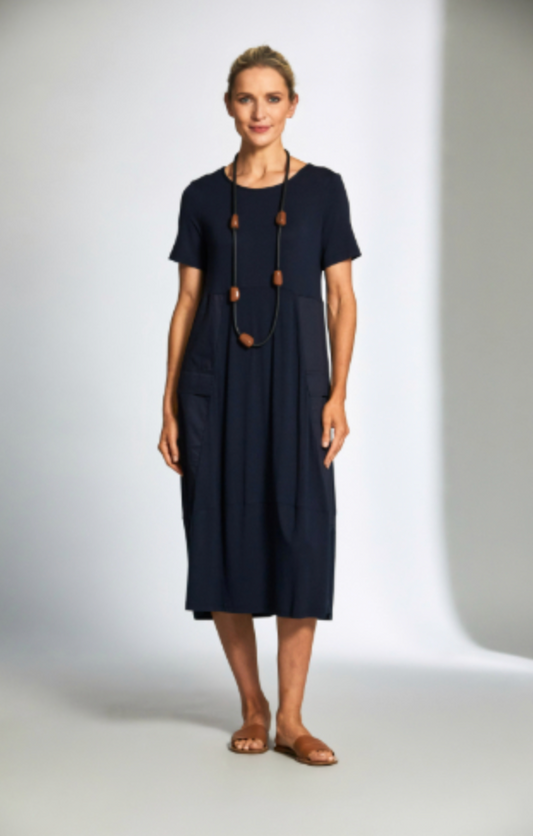 COLOUR BLOCK LONG DRESS