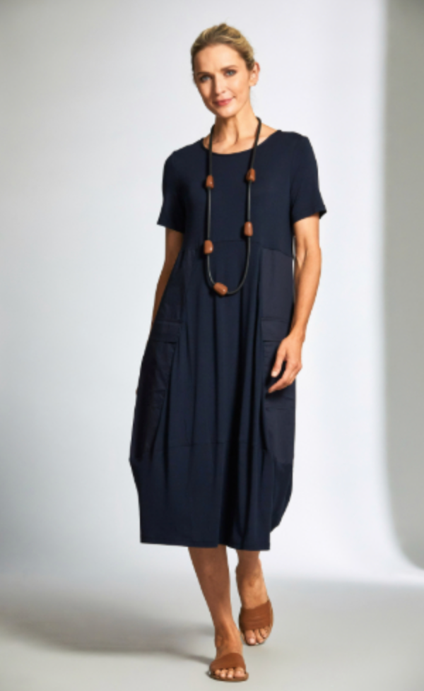 COLOUR BLOCK LONG DRESS
