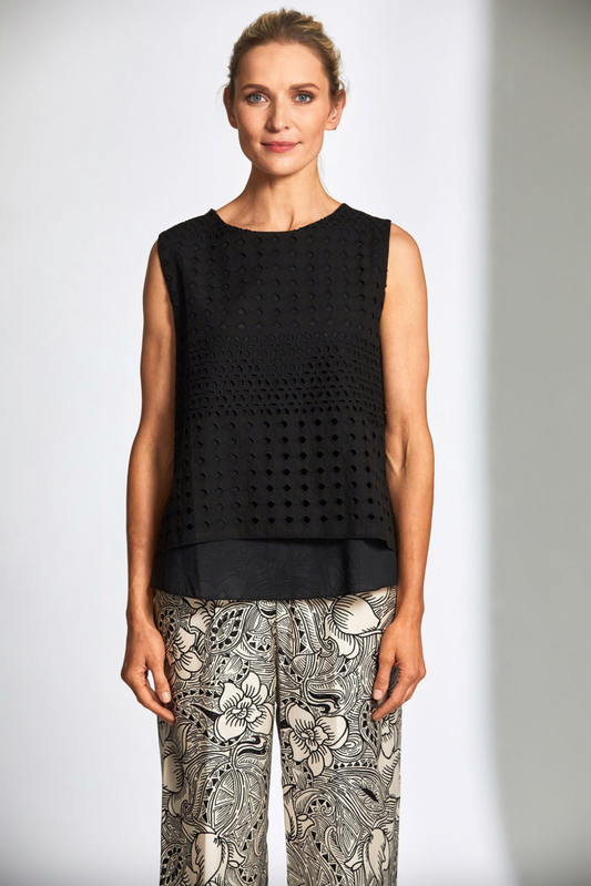 Peruzzi Black Broidere top