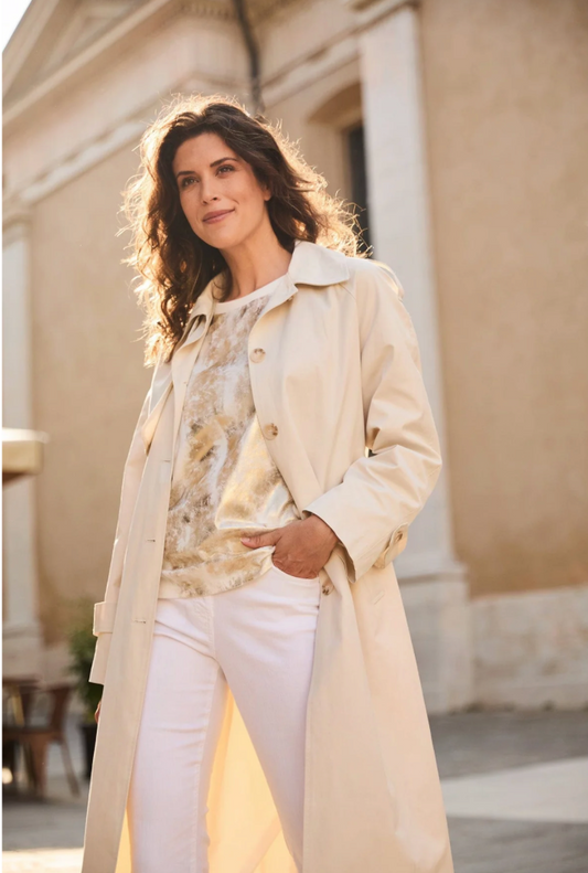 Peruzzi Metallic Front Top