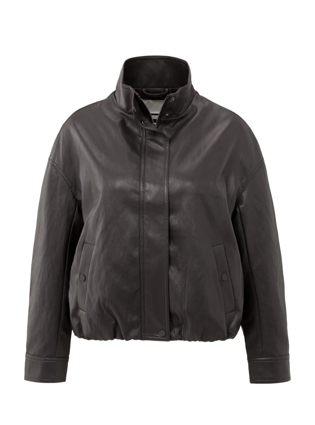 Yaya Anthracite pleather jacket