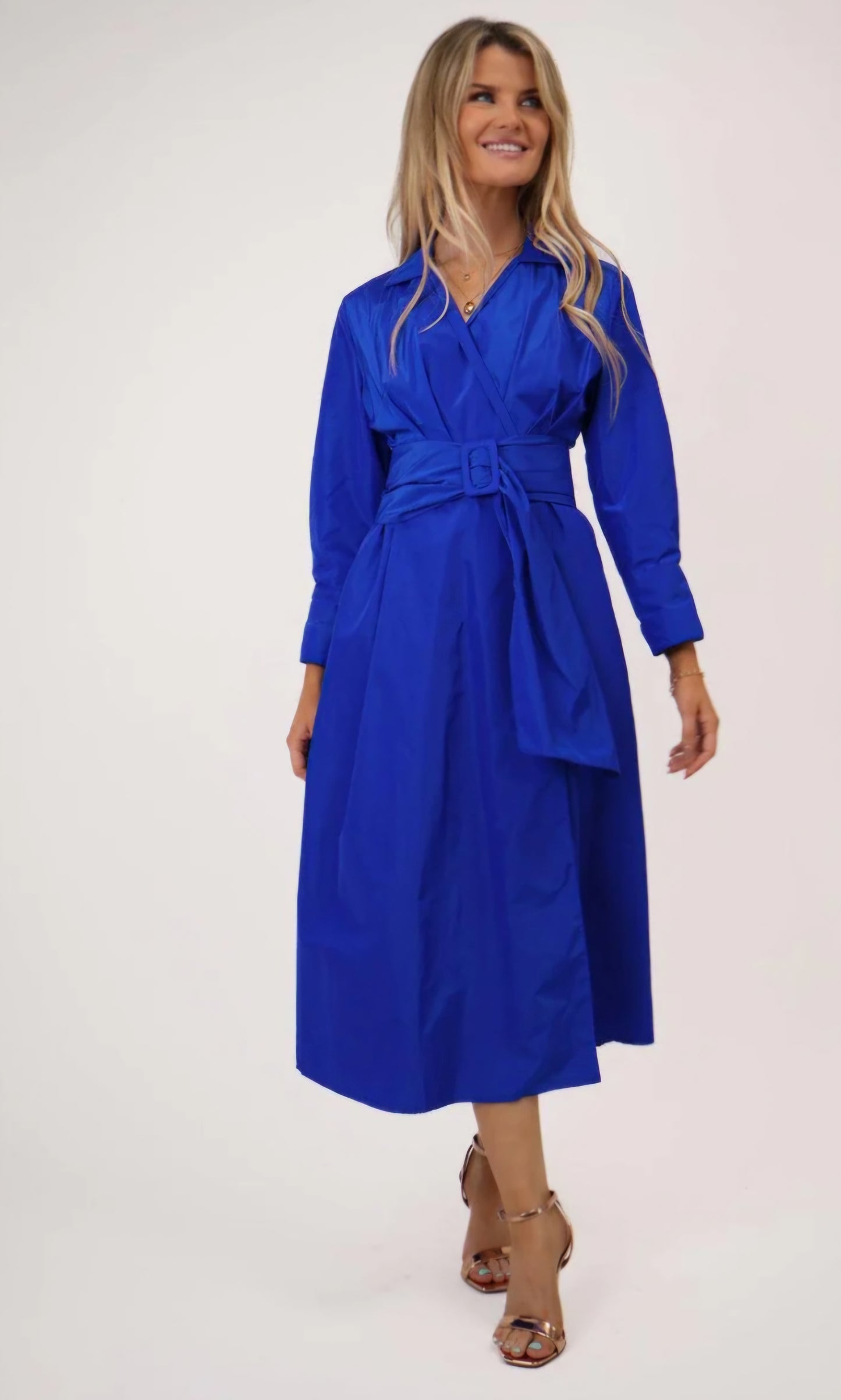 Kate & Pippa taffeta blue dress