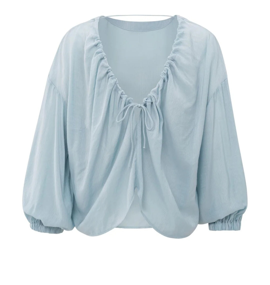 Yaya baby blue blouse