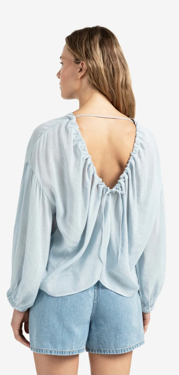 Yaya baby blue blouse