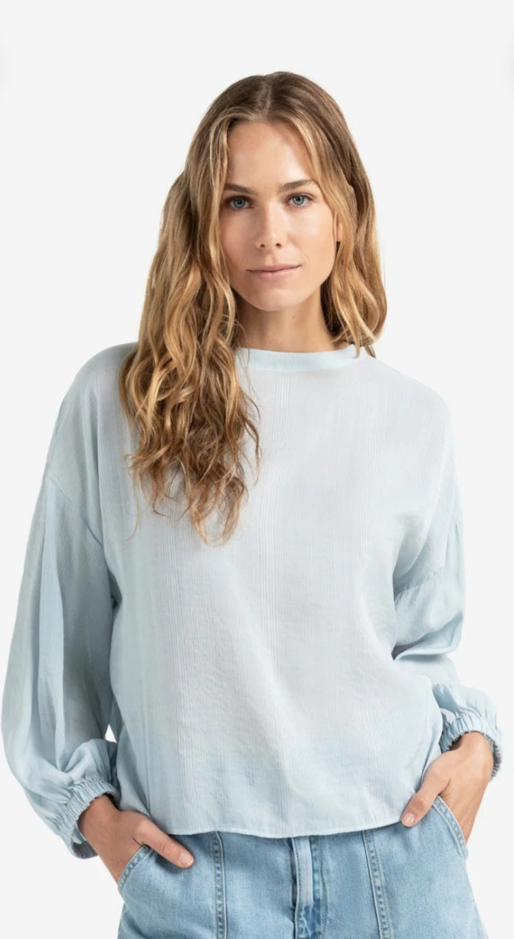 Yaya baby blue blouse
