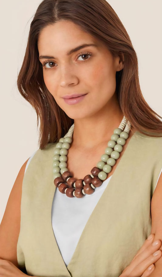 Masai wooden necklace