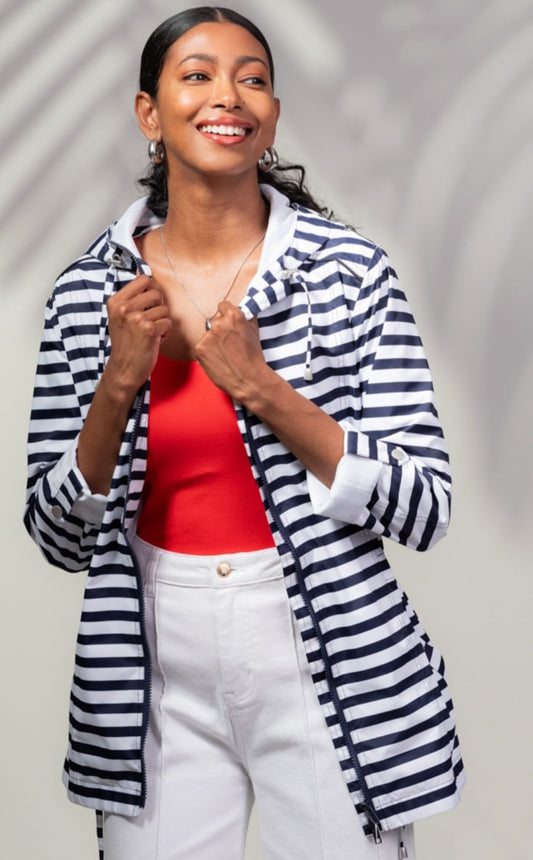 Alison Sheri Stripe Navy Jacket