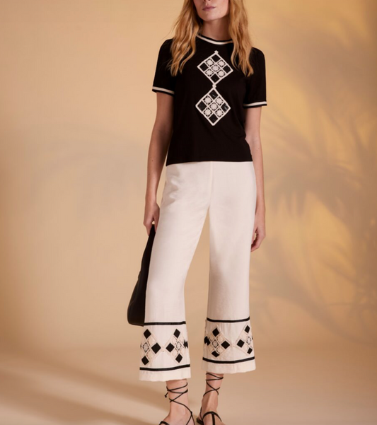 Arggido Trouser with Embroidery